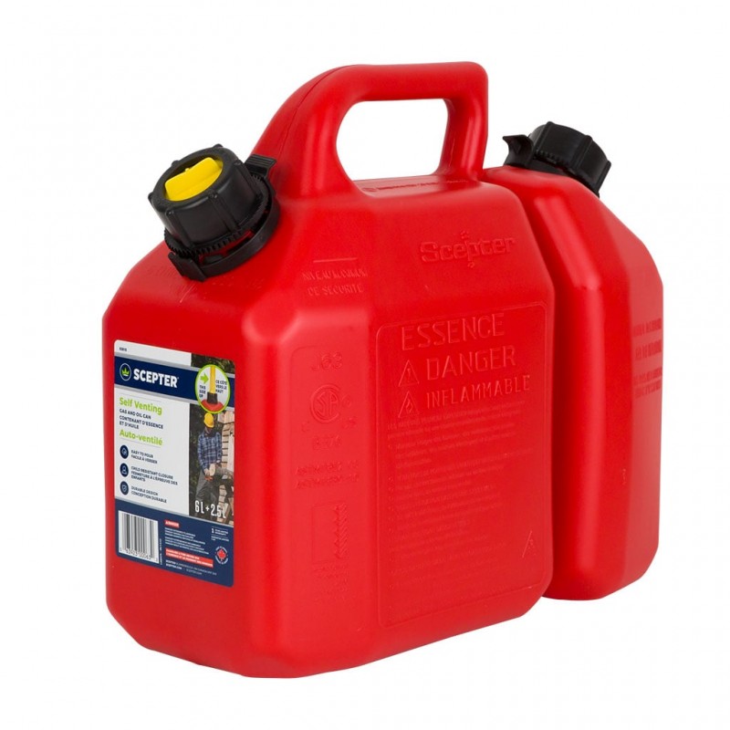 SCEPTER FUEL & OIL COMBINATION CAN 6L / 2.5L
